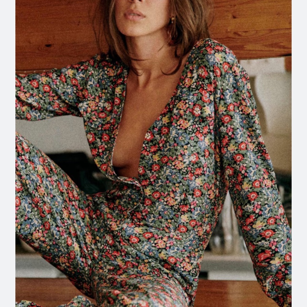 Sezane Ray Jumpsuit in California Print - Size 4 - Picture 2 of 6